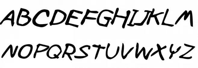 CRU-Pharit-Hand-WrittenBoldItalic Font Litere mari