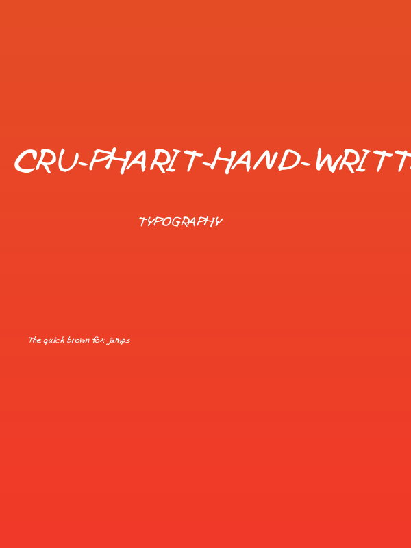 CRU-Pharit-Hand-WrittenBoldItalic Poster