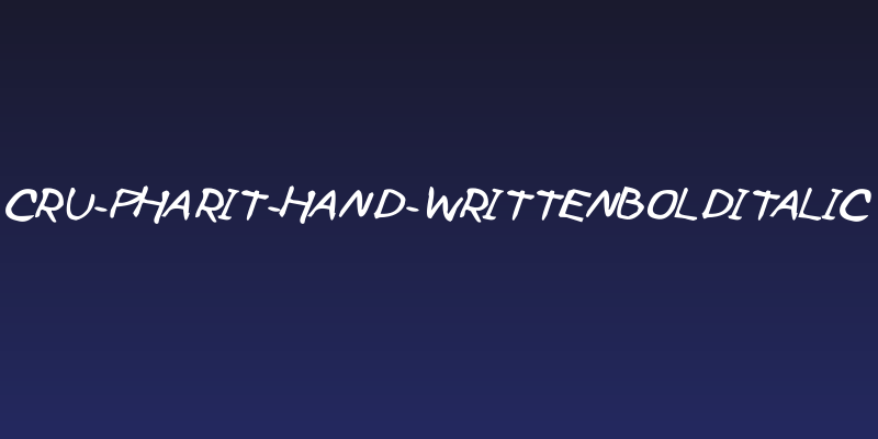 CRU-Pharit-Hand-WrittenBoldItalic Social Header