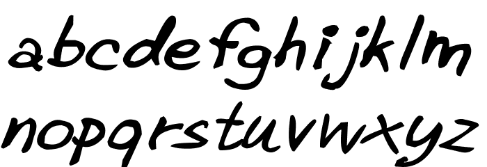 CRU-Pharit-Hand-WrittenBoldItalic Font LOWERCASE