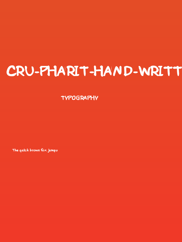 CRU-Pharit-Hand-WrittenBold Poster