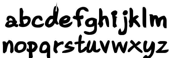 CRU-Pharit-Hand-WrittenBold Font LOWERCASE