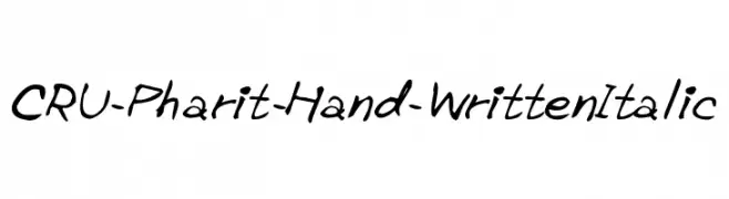 CRU-Pharit-Hand-WrittenItalic  免费字体下载