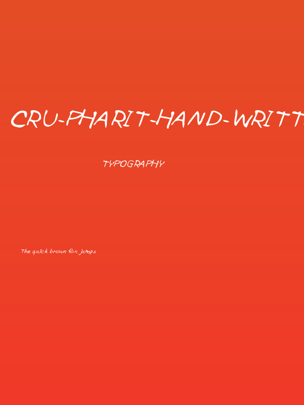 CRU-Pharit-Hand-WrittenItalic Poster