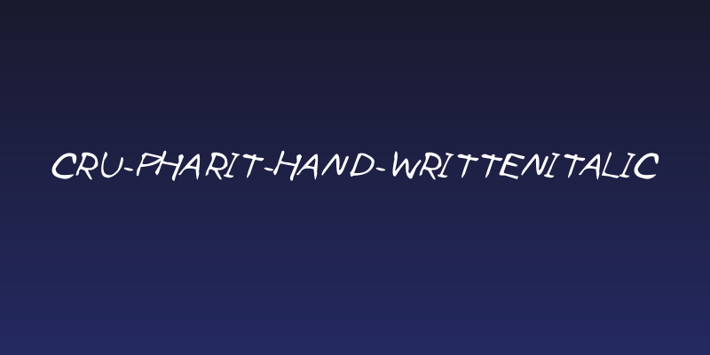 CRU-Pharit-Hand-WrittenItalic Social Header