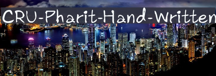 CRU-Pharit-Hand-Written Font examples