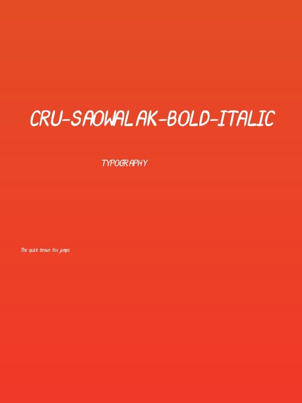 CRU-Saowalak-Bold-Italic Poster