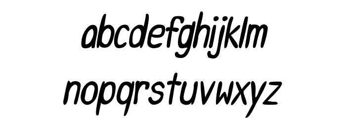 CRU-Saowalak-Bold-Italic Font LOWERCASE