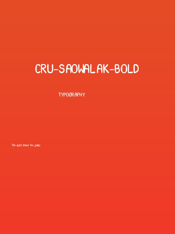 CRU-Saowalak-Bold Poster