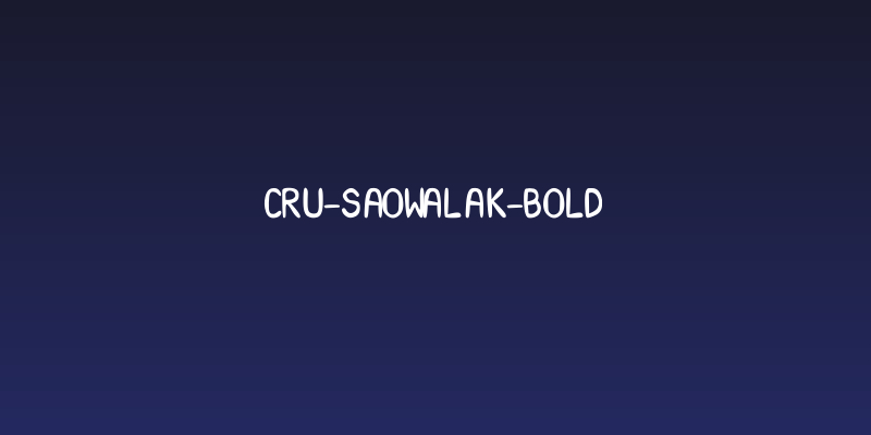 CRU-Saowalak-Bold Social Header