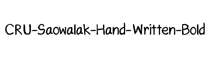 CRU-Saowalak-Hand-Written-Bold Font