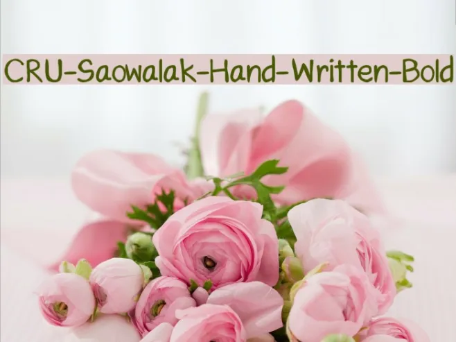 CRU-Saowalak-Hand-Written-Bold Example 1
