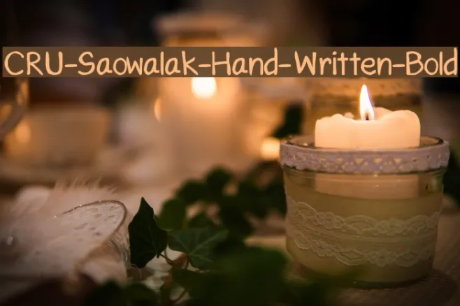 CRU-Saowalak-Hand-Written-Bold Example 2