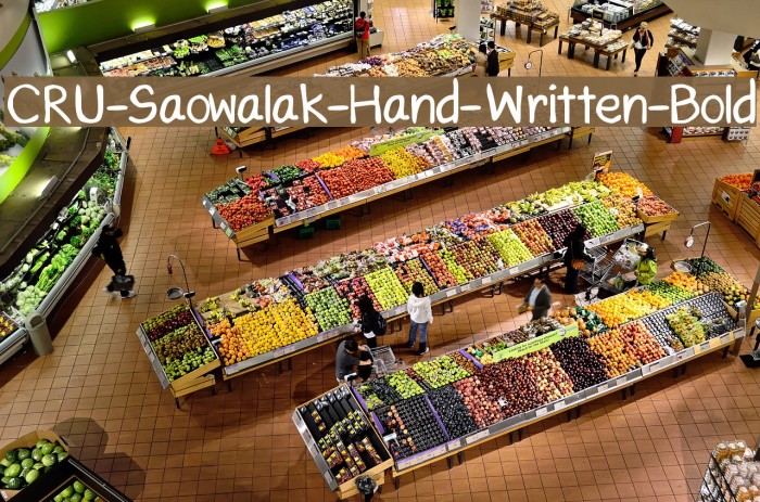 CRU-Saowalak-Hand-Written-Bold Font examples
