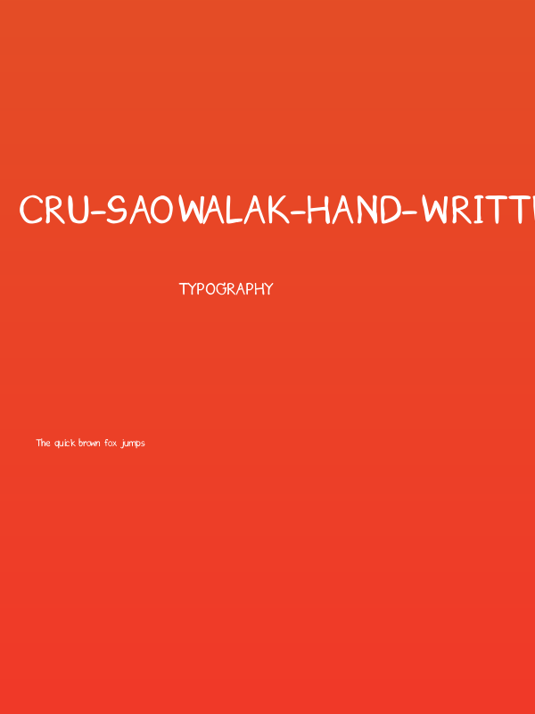 CRU-Saowalak-Hand-Written-Bold Poster