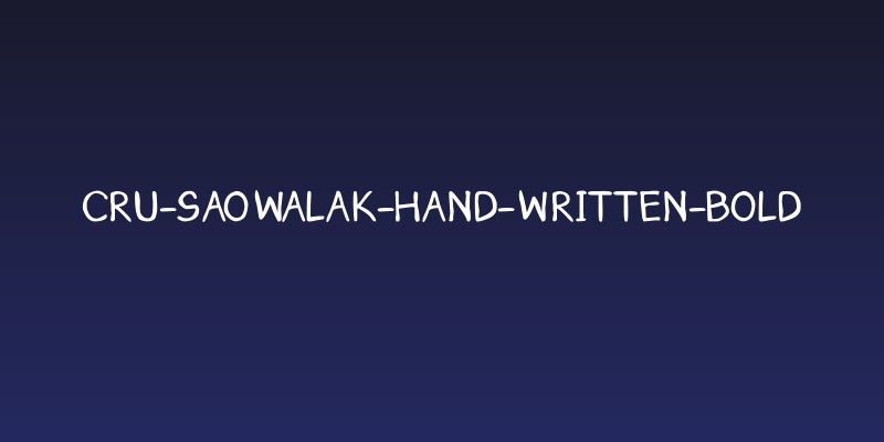 CRU-Saowalak-Hand-Written-Bold Social Header