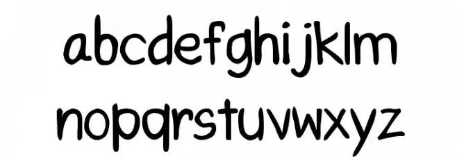 CRU-Saowalak-Hand-Written-Bold Caratteri MINUSCOLO