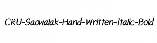CRU-Saowalak-Hand-Written-Italic-Bold  les polices de caractères gratuit tlcharger