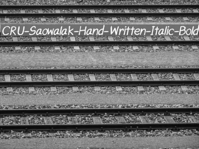 CRU-Saowalak-Hand-Written-Italic-Bold Font examples