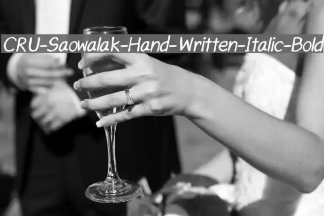 CRU-Saowalak-Hand-Written-Italic-Bold Font examples
