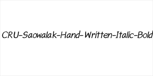 CRU-Saowalak-Hand-Written-Italic-Bold Logo