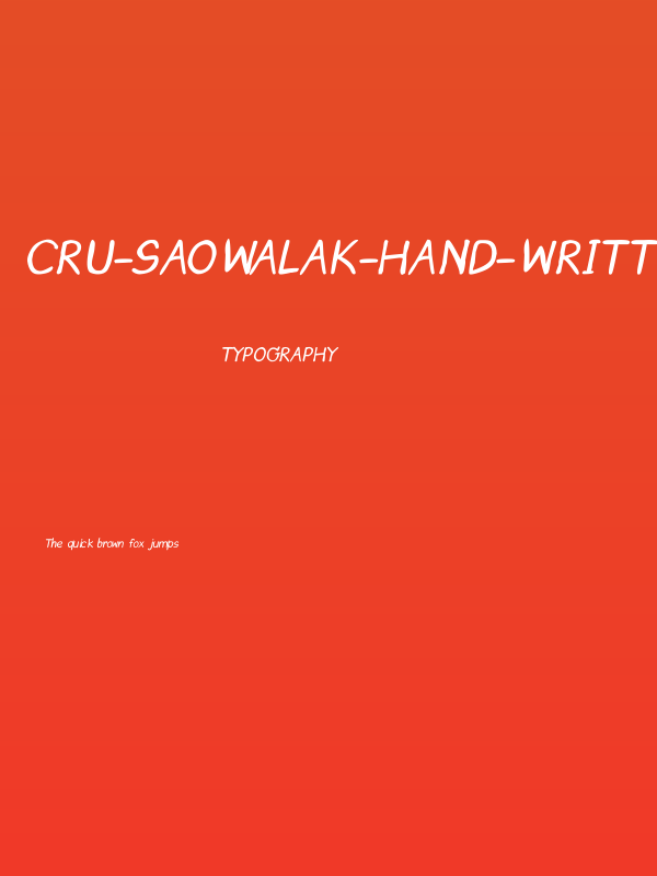 CRU-Saowalak-Hand-Written-Italic-Bold Poster