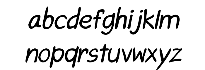 CRU-Saowalak-Hand-Written-Italic-Bold Font LOWERCASE