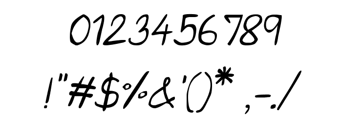 CRU-Saowalak-Hand-Written-Italic Font OTHER CHARS