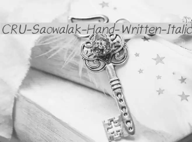 CRU-Saowalak-Hand-Written-Italic Schriftart examples