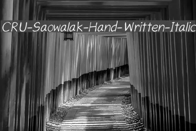 CRU-Saowalak-Hand-Written-Italic Schriftart examples