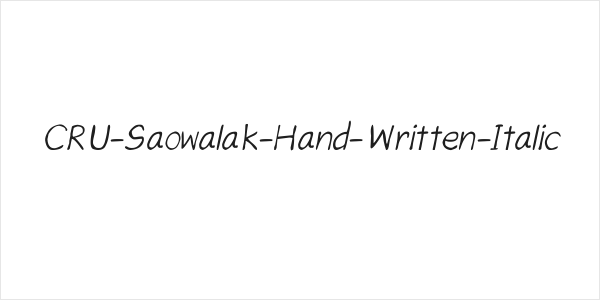 CRU-Saowalak-Hand-Written-Italic Logo