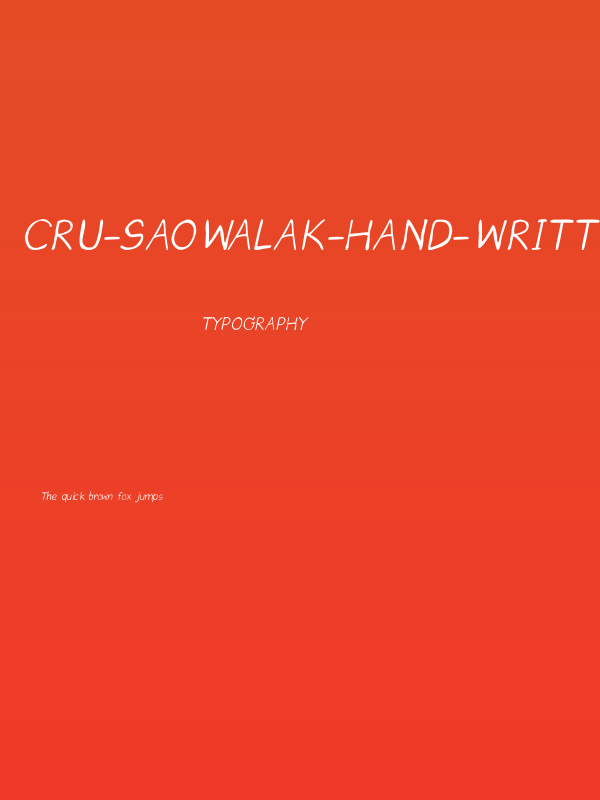 CRU-Saowalak-Hand-Written-Italic Poster