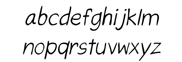 CRU-Saowalak-Hand-Written-Italic Font LOWERCASE