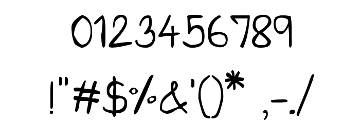 CRU-Saowalak-Hand-Written Font OTHER CHARS