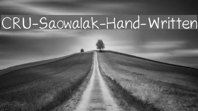 CRU-Saowalak-Hand-Written Font examples