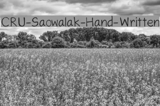 CRU-Saowalak-Hand-Written Font examples