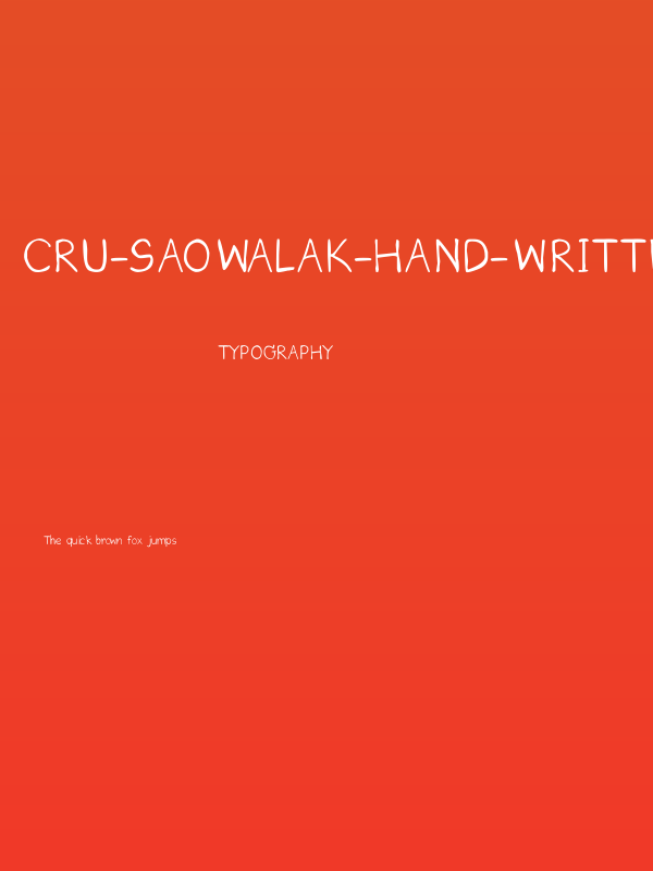 CRU-Saowalak-Hand-Written Poster