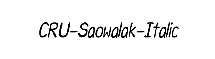 CRU-Saowalak-Italic Font