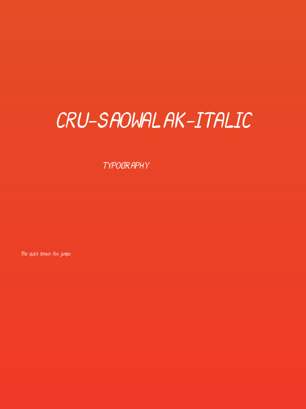 CRU-Saowalak-Italic Poster