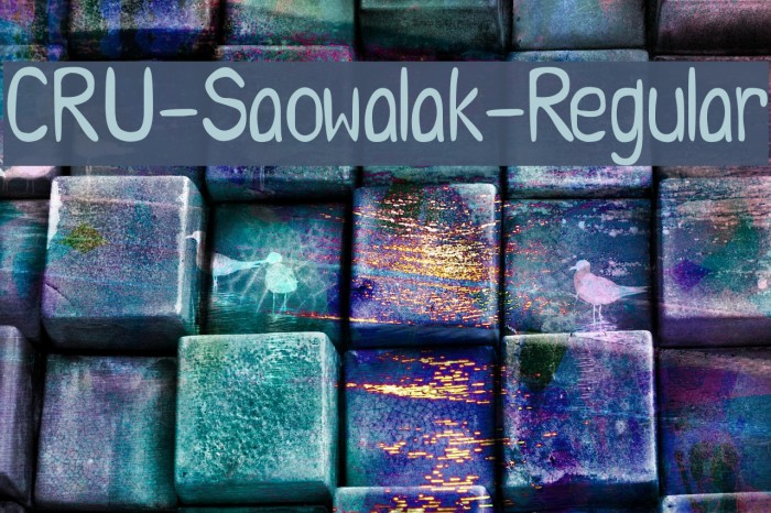 CRU-Saowalak-Regular Font examples
