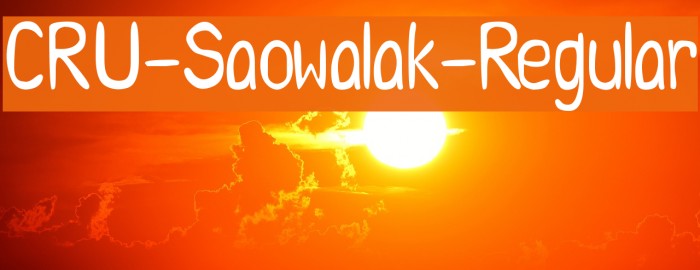 CRU-Saowalak-Regular Font examples