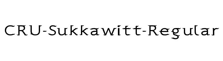 CRU-Sukkawitt-Regular  フリーフォントのダウンロード