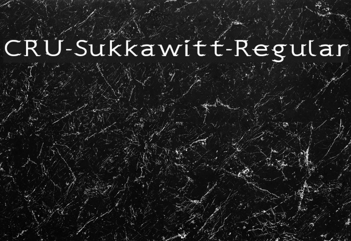 CRU-Sukkawitt-Regular Font examples