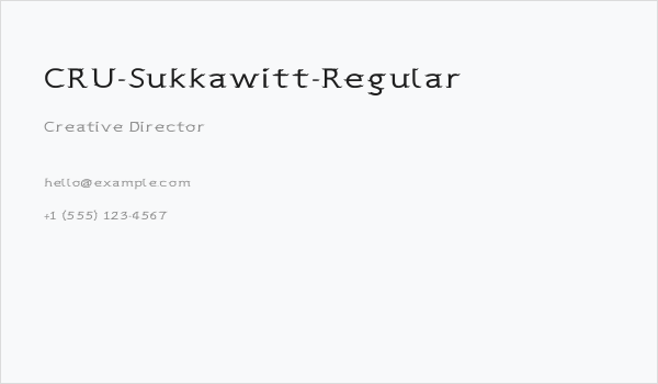 CRU-Sukkawitt-Regular Business Card