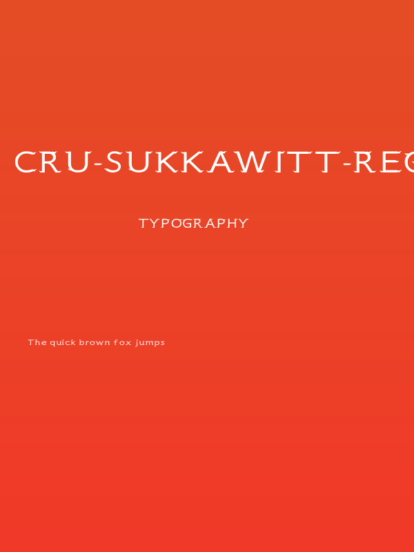 CRU-Sukkawitt-Regular Poster