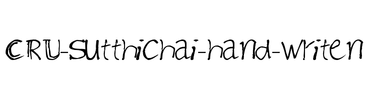 CRU-Sutthichai-hand-writen Font
