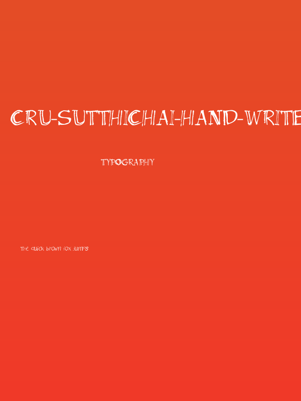 CRU-Sutthichai-hand-writen Poster