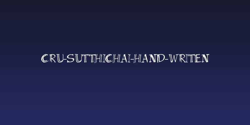 CRU-Sutthichai-hand-writen Social Header