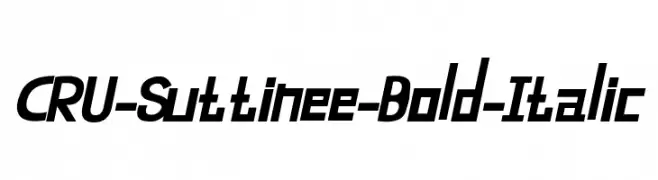 CRU-Suttinee-Bold-Italic  Fuentes Gratis Descargar
