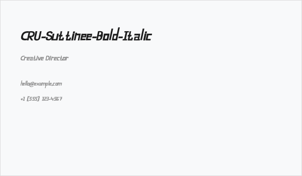 CRU-Suttinee-Bold-Italic Business Card